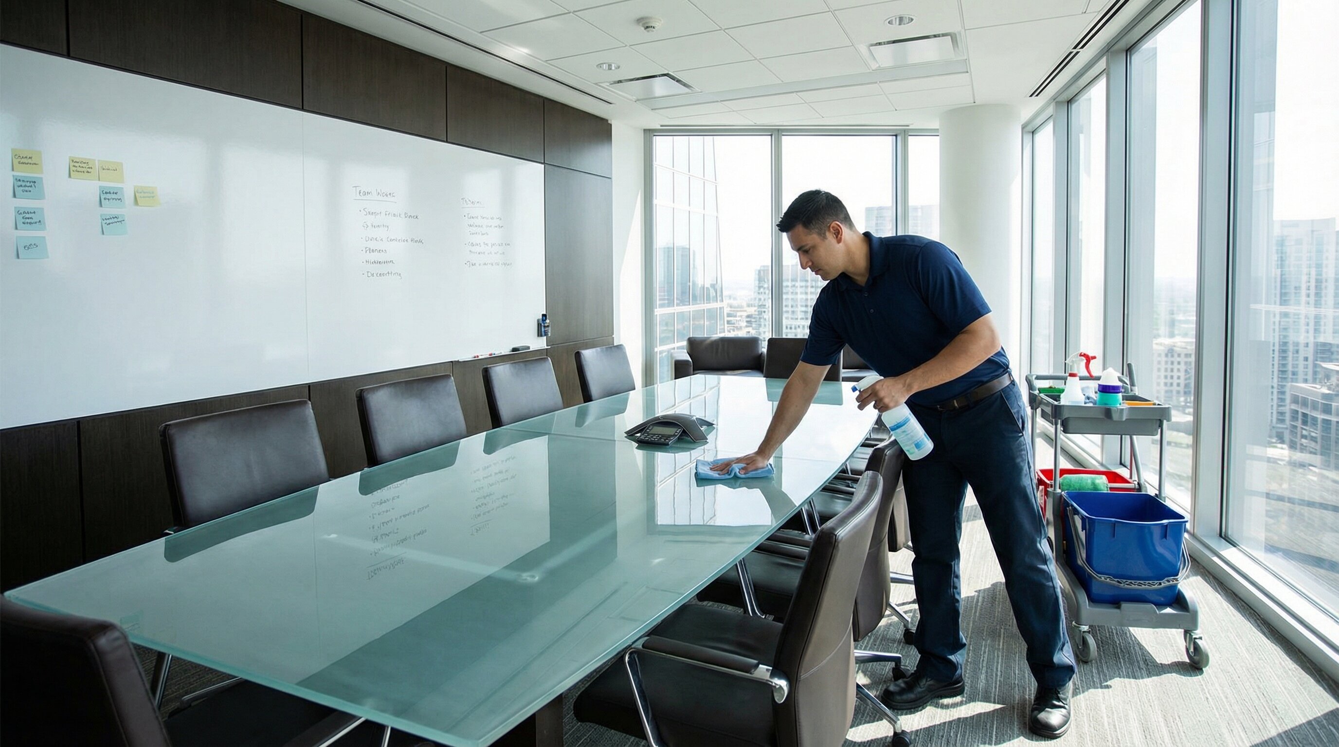 Conference room cleaning