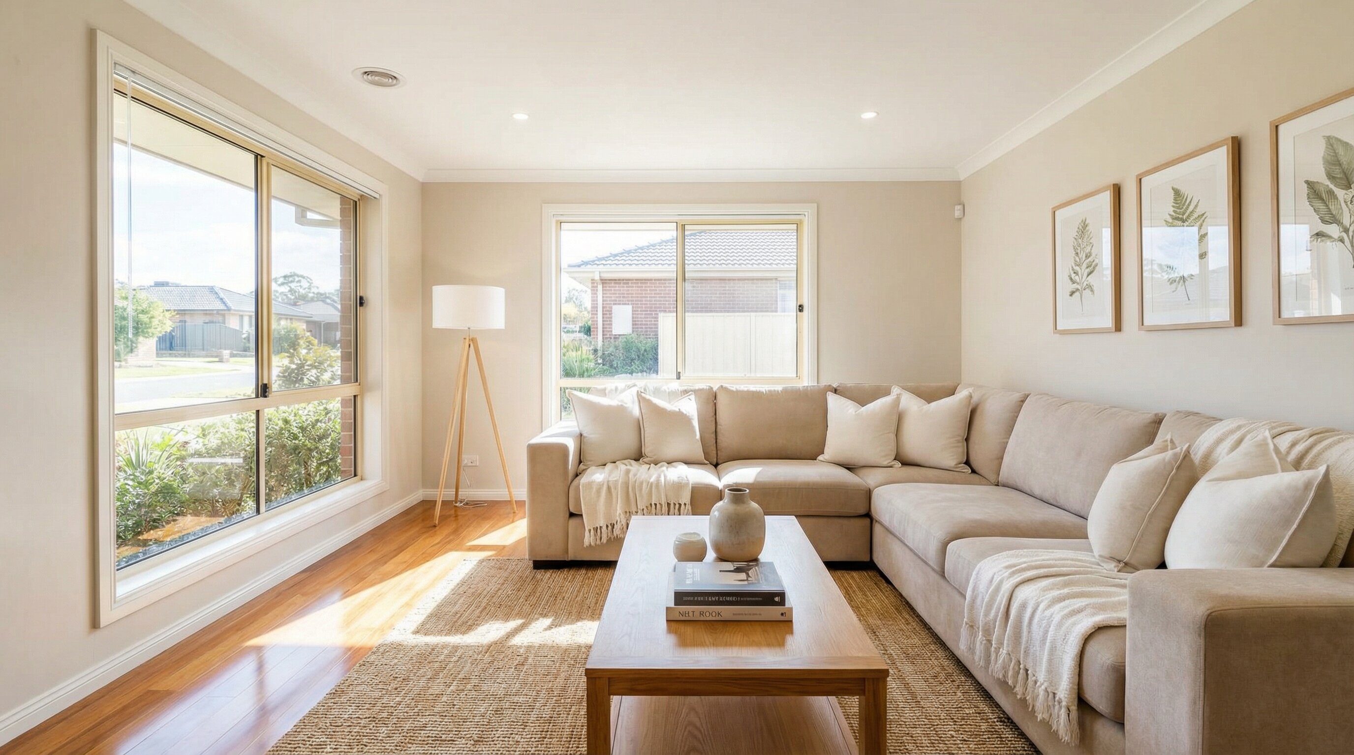 Residential living room cleaning